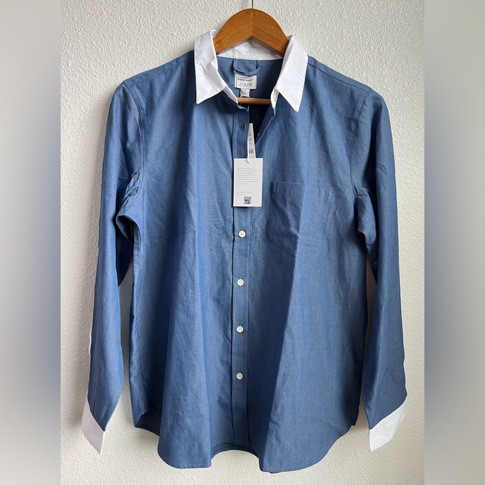 Limited-edition Marie Marot X J.Crew shirt in Thomas Mason® chambray